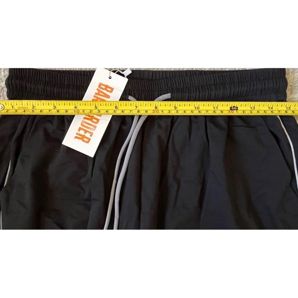 NEW Bakyarder Womens Black Parachute Pants Baggy Y2K Streetwear Track Trousers L - Picture 5 of 7